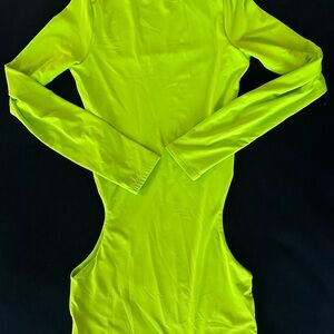 Oh Polly Bright Lime cut out mini dress